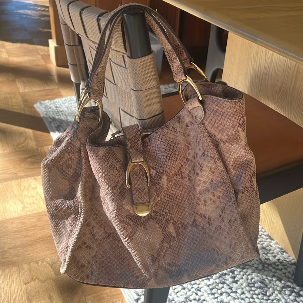 Snake Print‎ Slouchy Boho Bag
